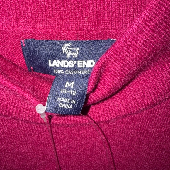 Lands End Cashmere Mock Neck Swing Tunic Sweater Size M - NWT - Picture 3 of 4